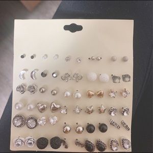 30 pairs of earrings❤️💛💛💚💙💜🖤🤍🤎❤️🧡💛